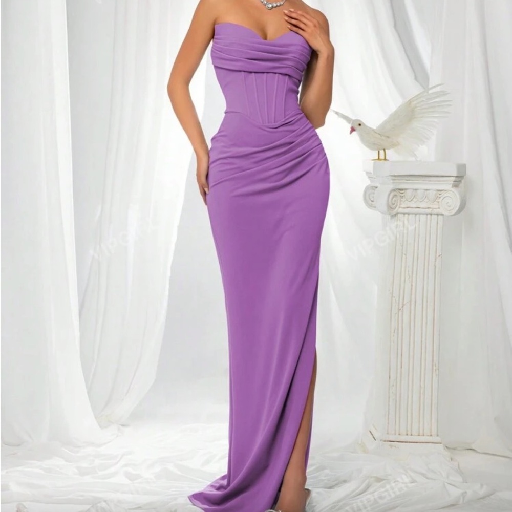 SHEIN Strapless Lavender Dress